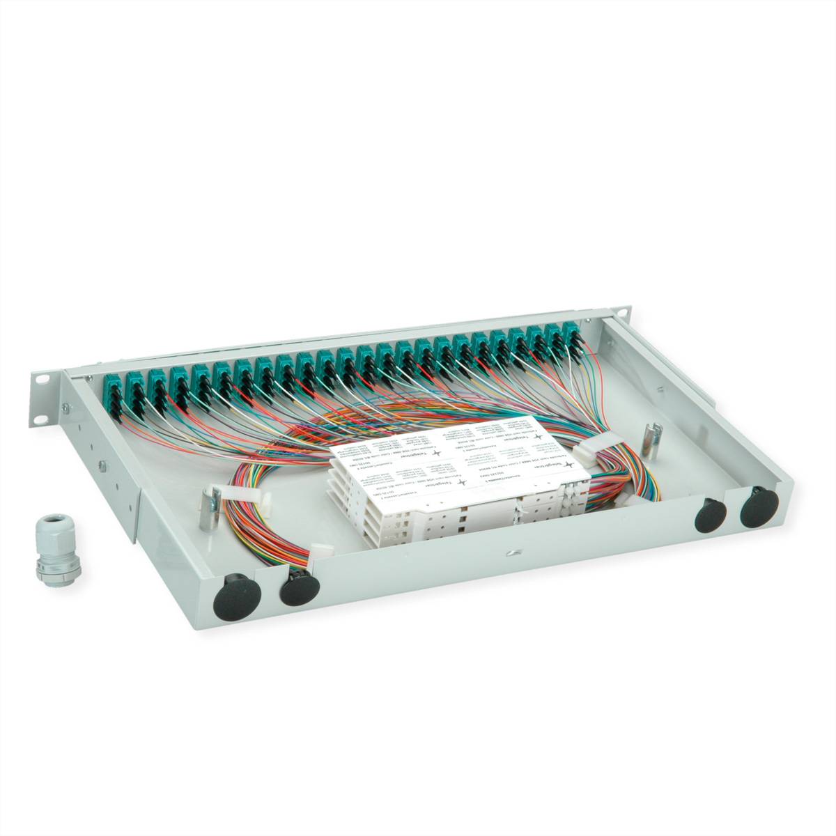 Telegärtner TELEGÄRTNER BASIS V LWL-Panel mit Kupplu Skleněná vlákna 1 U šedá-2