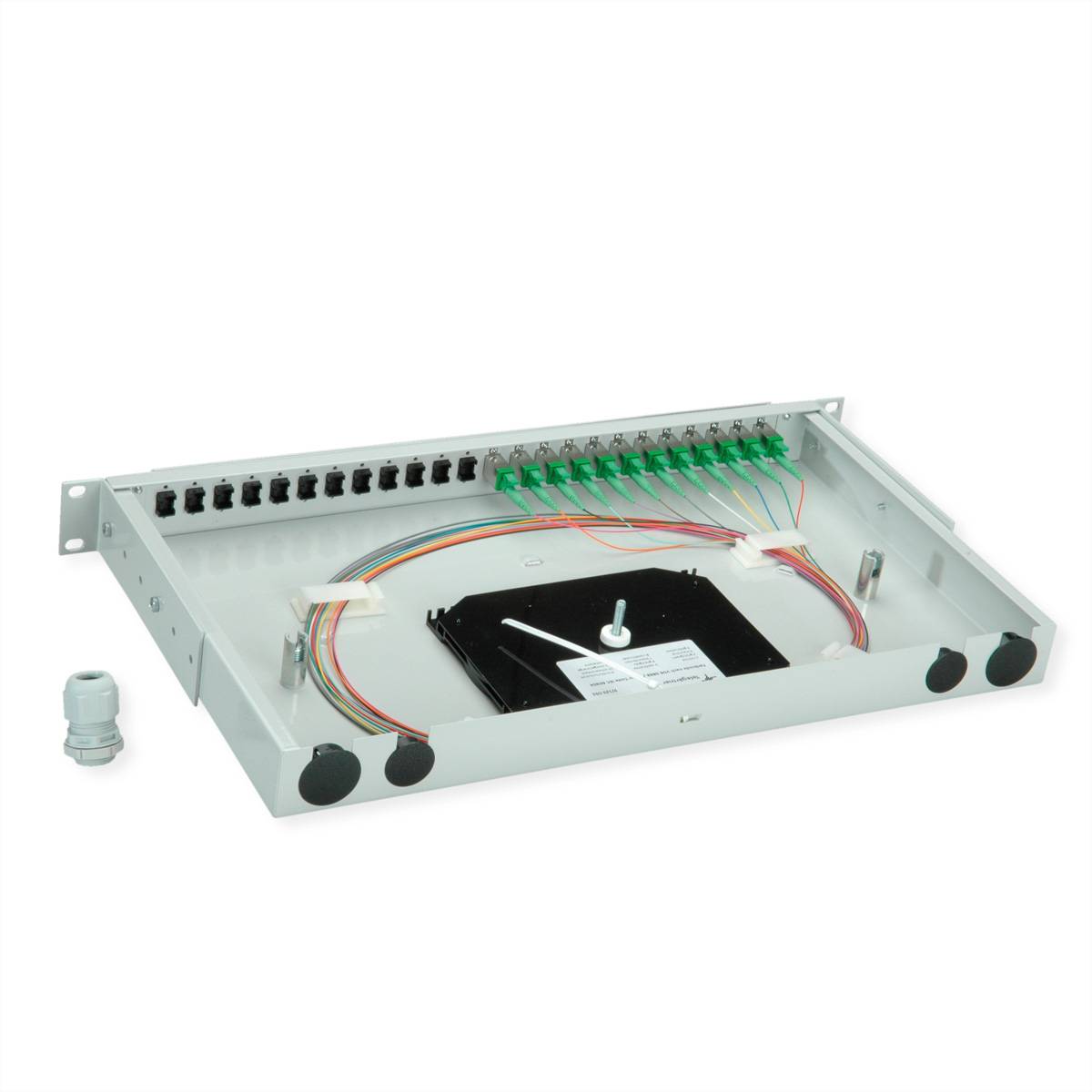 Telegärtner TELEGÄRTNER BASIS V LWL-Panel mit Kupplu Skleněná vlákna 1 U šedá-1