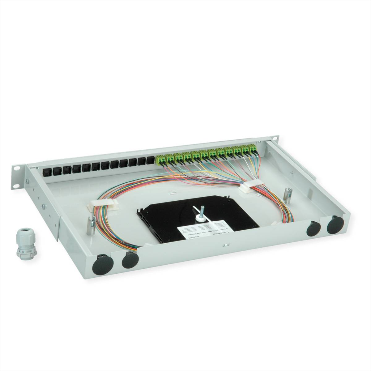 Telegärtner TELEGÄRTNER BASIS V LWL-Panel mit Kupplu Skleněná vlákna 1 U šedá-2