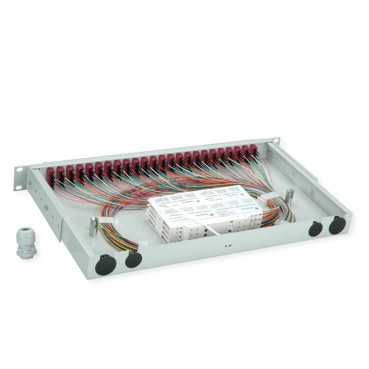 Telegärtner TELEGÄRTNER BASIS V LWL-Panel mit Kupplu Skleněná vlákna 1 U šedá-2