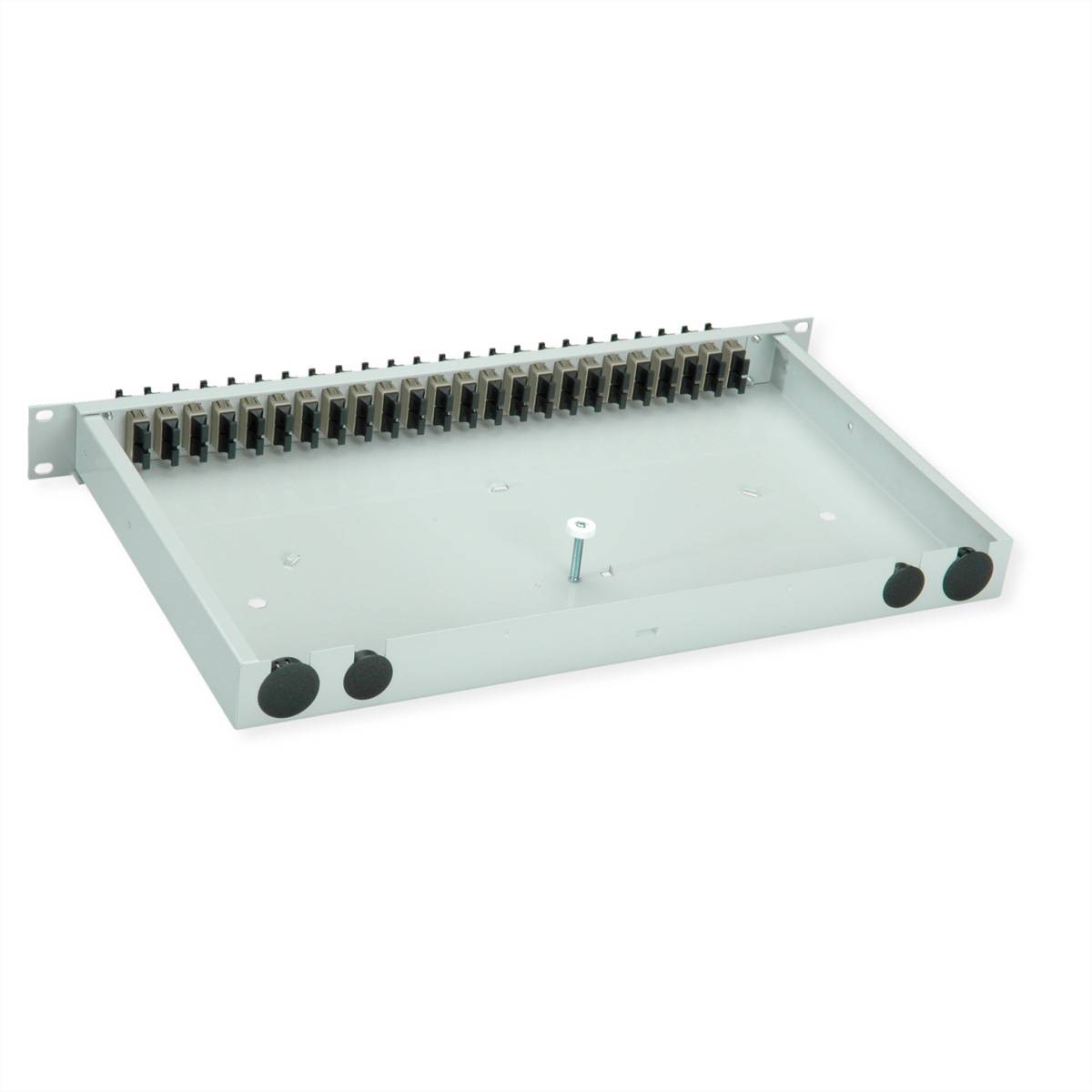 Telegärtner TELEGÄRTNER BASIS eco LWL-Panel mit Kupp Skleněná vlákna 1 U šedá-1