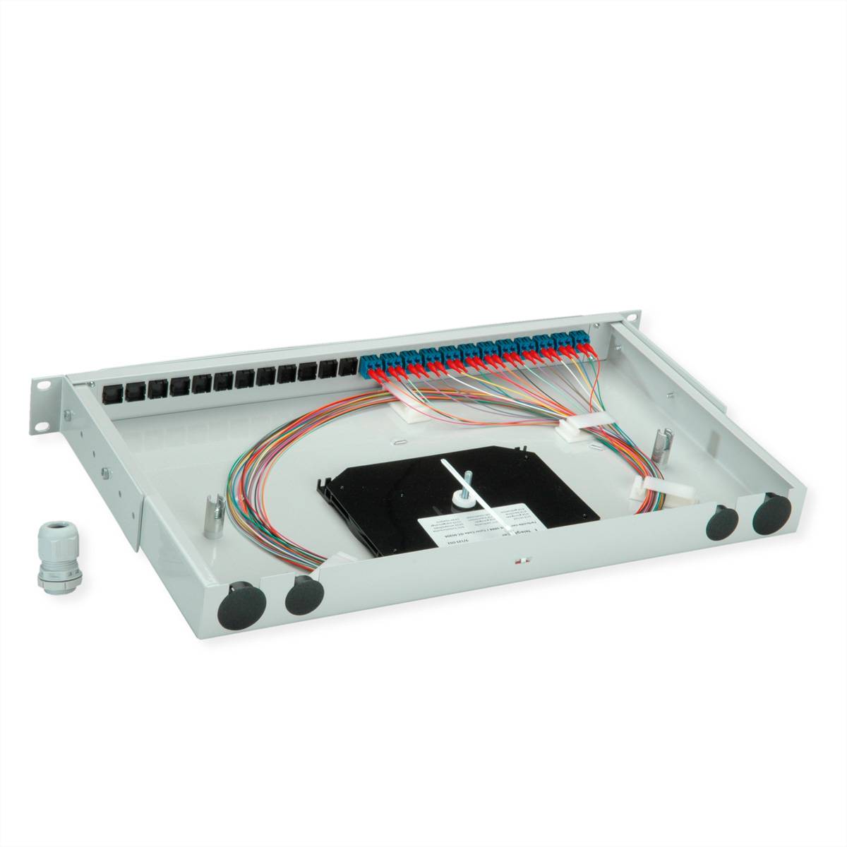 Telegärtner TELEGÄRTNER BASIS V LWL-Panel mit Kupplu Skleněná vlákna 1 U šedá-2