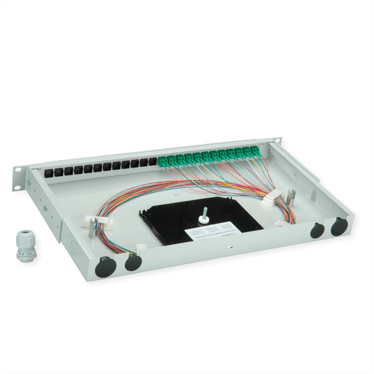 Telegärtner TELEGÄRTNER BASIS V LWL-Panel mit Kupplu Skleněná vlákna 1 U šedá-2