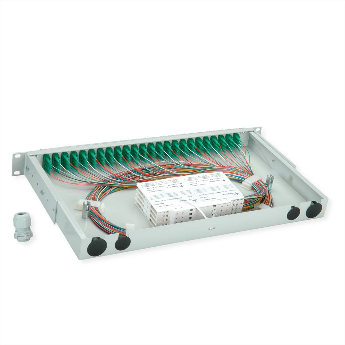 Telegärtner TELEGÄRTNER BASIS V LWL-Panel mit Kupplu Skleněná vlákna 1 U šedá-2