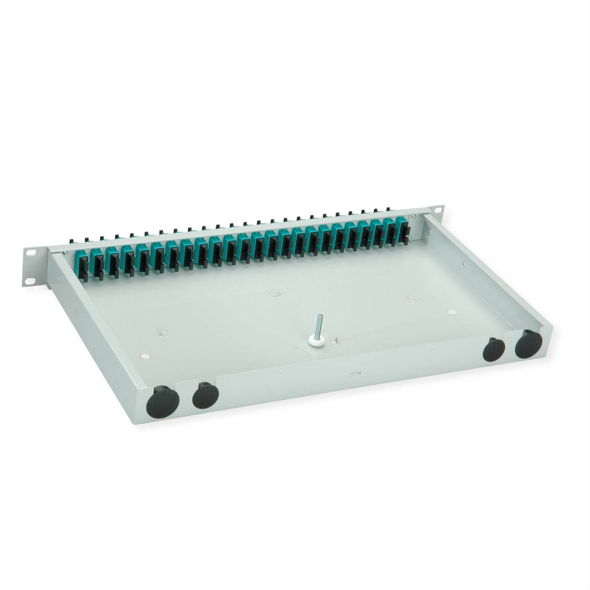 Telegärtner TELEGÄRTNER BASIS eco LWL-Panel mit Kupp Skleněná vlákna 1 U šedá-1