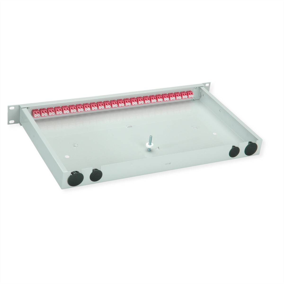 Telegärtner TELEGÄRTNER BASIS eco LWL-Panel mit Kupp Skleněná vlákna 1 U šedá-1