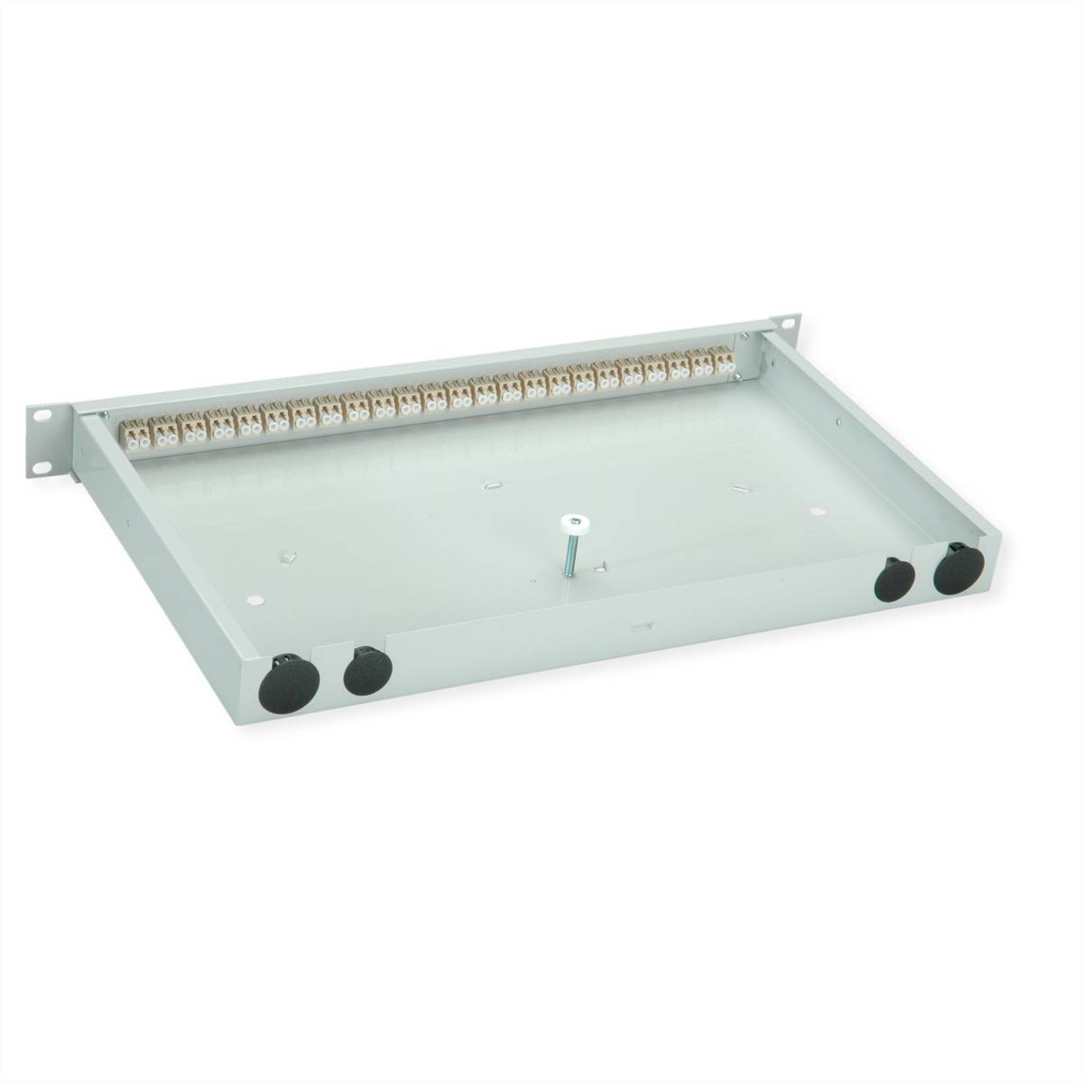 Telegärtner TELEGÄRTNER BASIS eco LWL-Panel mit Kupp Skleněná vlákna 1 U šedá-1