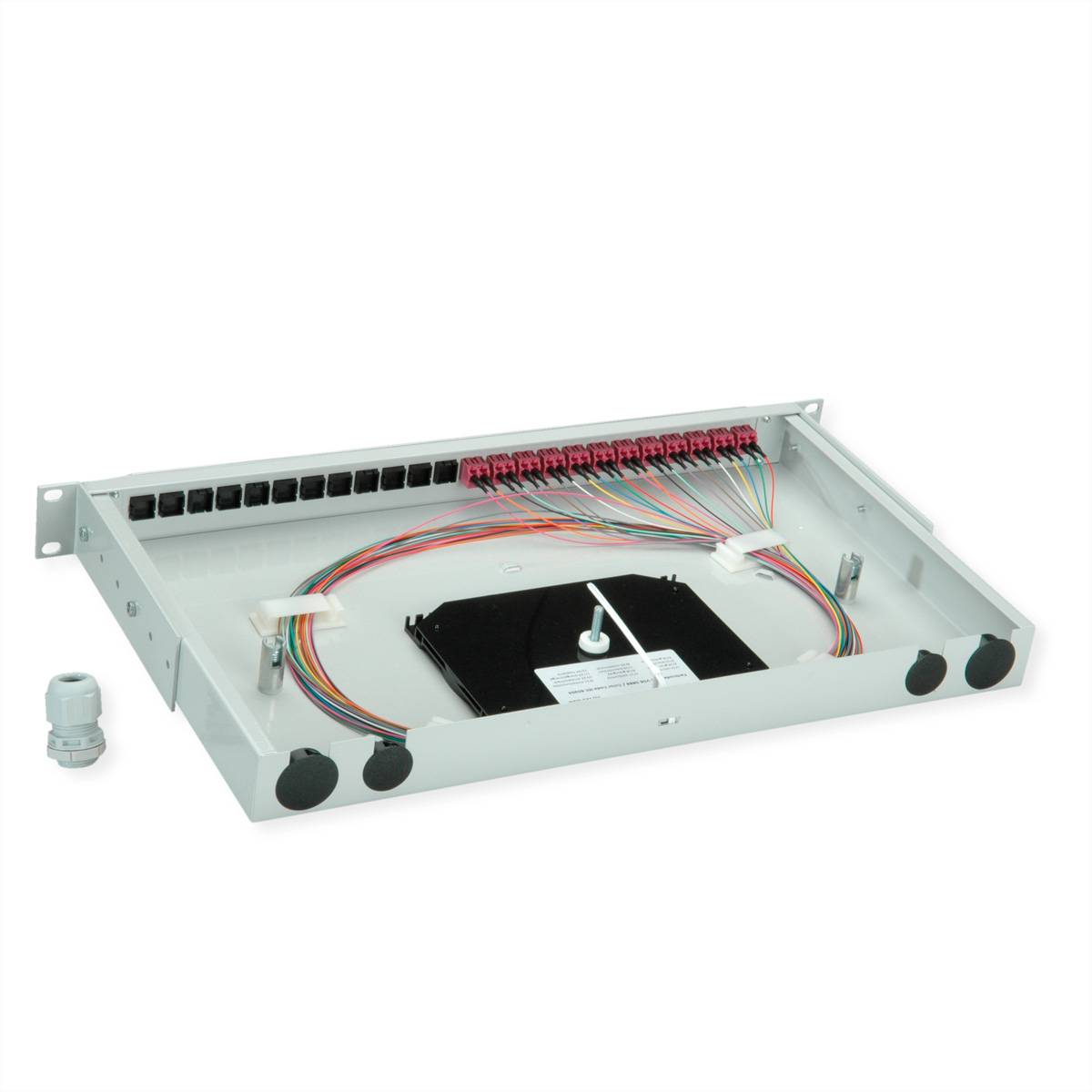 Telegärtner TELEGÄRTNER BASIS V LWL-Panel mit Kupplu Skleněná vlákna 1 U šedá-1