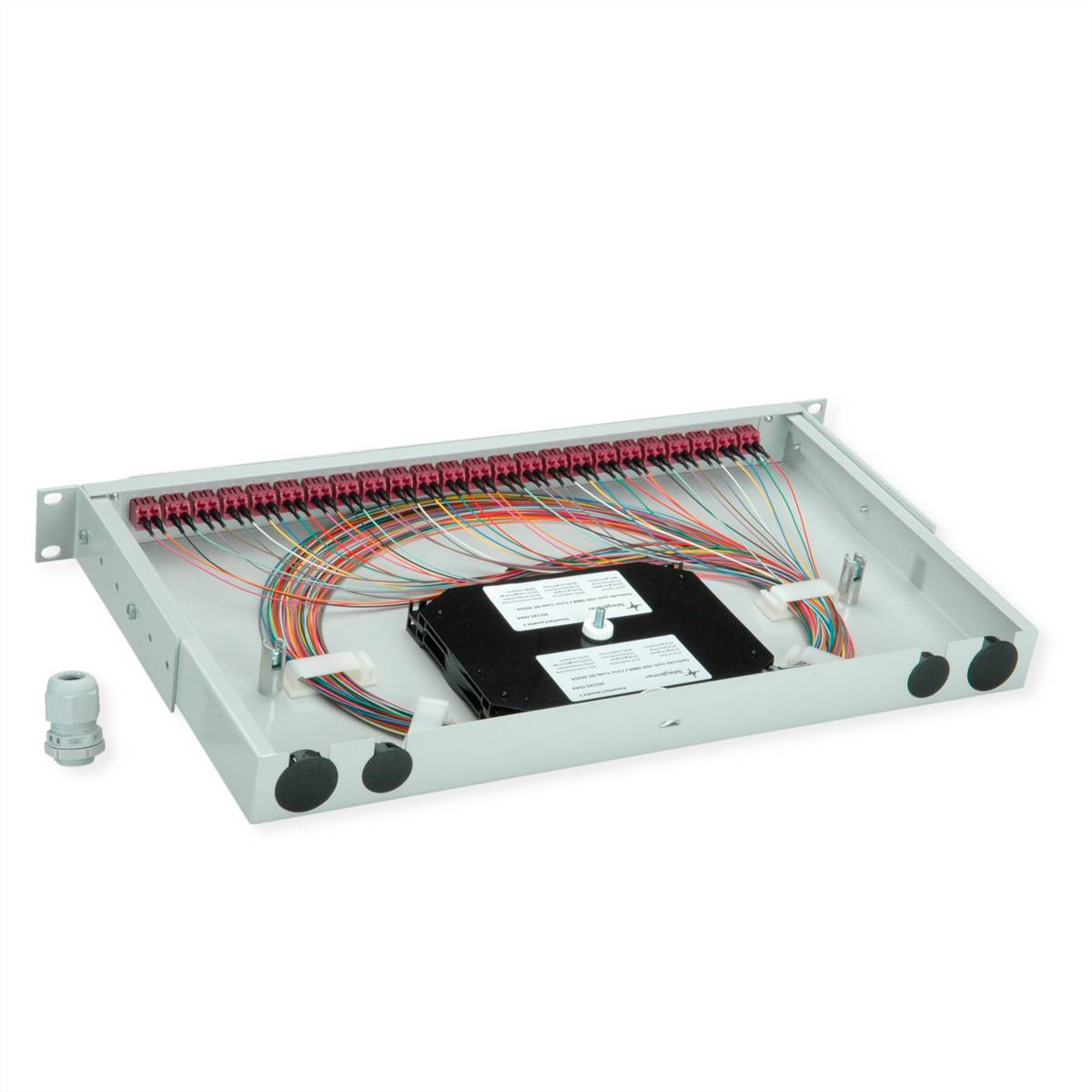 Telegärtner TELEGÄRTNER BASIS V LWL-Panel mit Kupplu Skleněná vlákna 1 U šedá-1