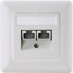 Sieťová zásuvka pod omietku Setec 604697, CAT 6, perlovo biela