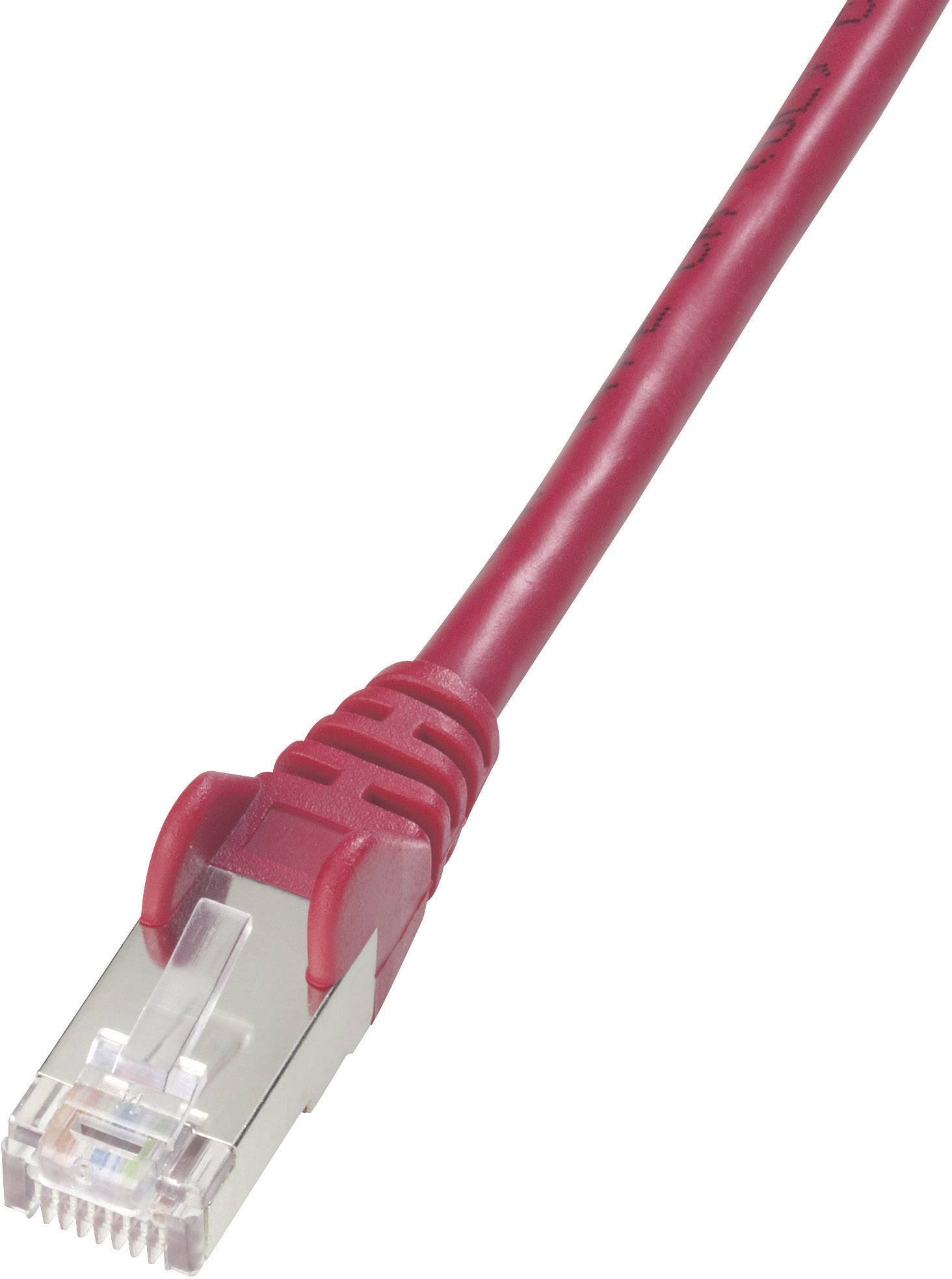 Digitus 972147 RJ45 síťové kabely, propojovací kabely CAT 5e SF/UTP 20.00 m červená 1 ks
