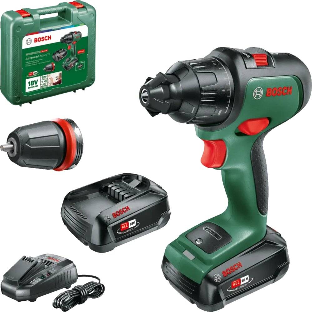 Bosch Home and Garden AdvancedImpact 18 aku příklepový šroubovák, 2cestný, vč. 2x aku, kufřík, vč. nabíječky, 06039B5109-4