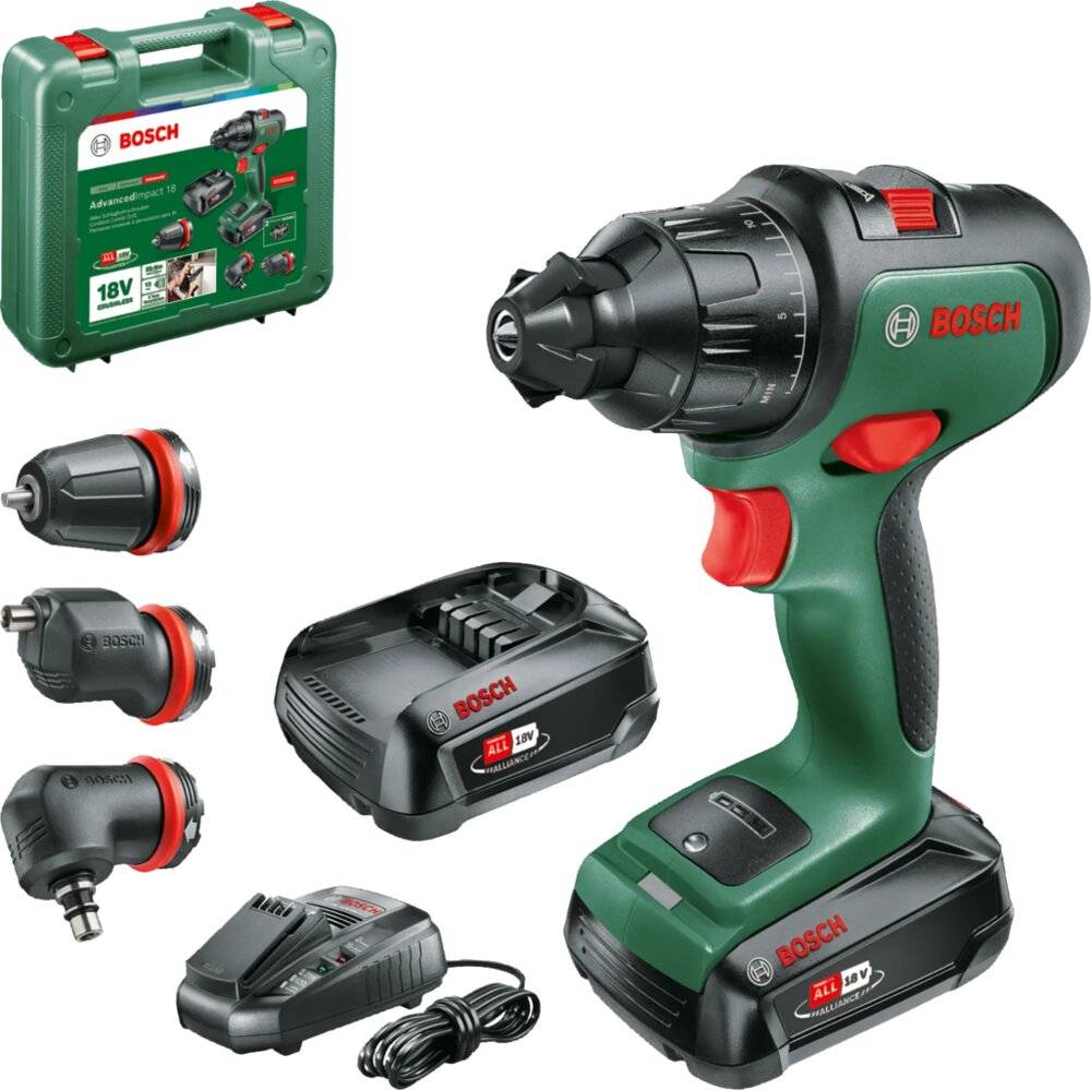 Bosch Home and Garden AdvancedImpact 18 aku příklepový šroubovák, vč. 2x aku, kufřík, vč. nabíječky, 06039B510B-4