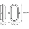 Obrázek symbolu pro LEDVANCE LED BULKHEAD (EU) L LED světlo do vlhkých prostor LED pevně vestavěné LED 11 W