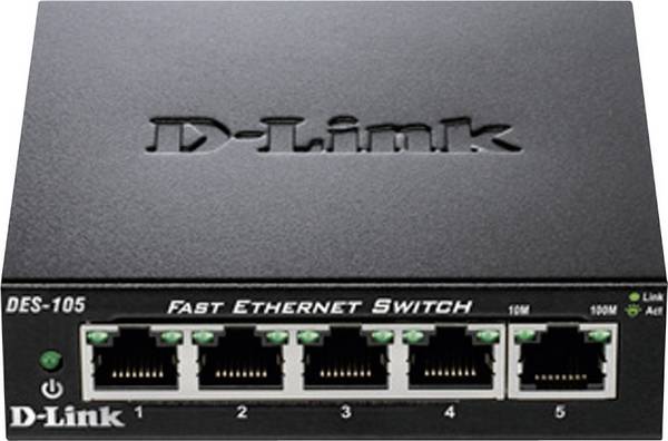 D-Link DES-105 DES-105 síťový switch 5 portů 100 MBit/s