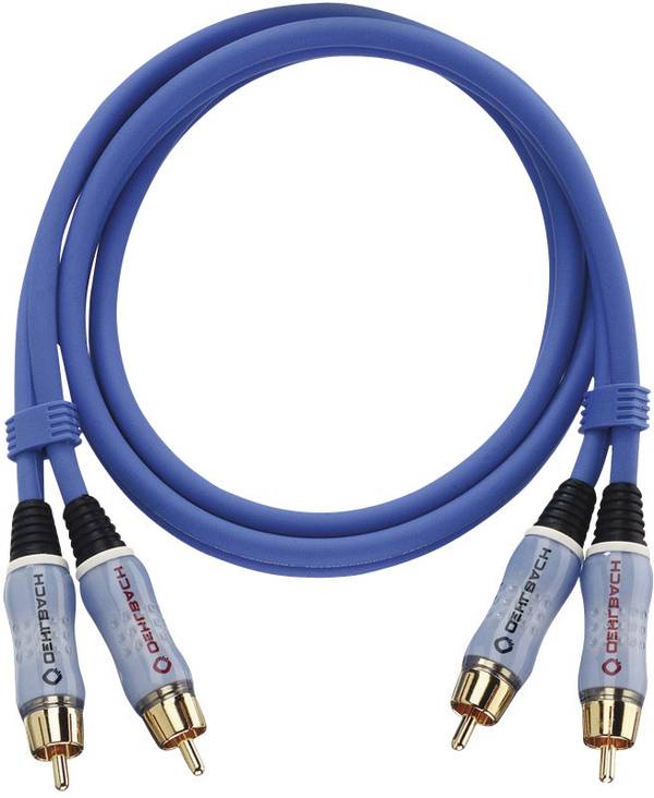 cinch audio kabel [2x cinch zástrčka - 2x cinch zástrčka] 2.00 m modrá pozlacené kontakty Oehlbach BEAT!