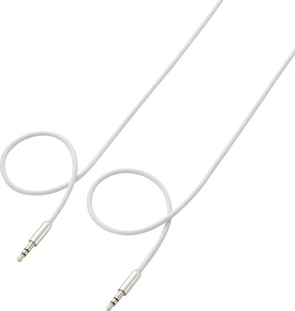 SpeaKa Professional SP-7870096 jack audio kabel [1x jack zástrčka 3,5 mm - 1x jack zástrčka 3,5 mm] 3.00 m bílá SuperSoft opletení