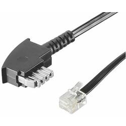 TAE, RJ11 telefonní kabel Goobay 50307, 6.00 m, černá