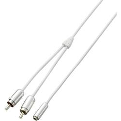 Připojovací kabel SpeaKa, cinch/jack zásuvka 3.5 mm, bílý, 2 m