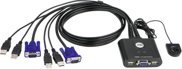 ATEN CS22U-AT 2 porty přepínač KVM VGA USB 2048 x 1536 Pixel