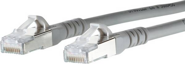Metz Connect 1308453033-E RJ45 síťové kabely, propojovací kabely CAT 6A S/FTP 3.00 m šedá s ochranou 1 ks