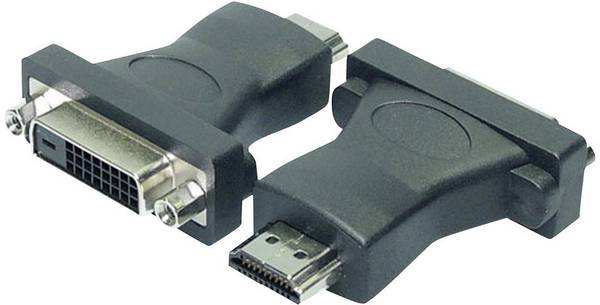 LogiLink AH0002 DVI / HDMI adaptér [1x DVI zásuvka 24+1pólová - 1x HDMI zástrčka] černá duplex 0 mm