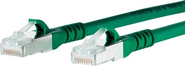 Metz Connect 1308451055-E RJ45 síťové kabely, propojovací kabely CAT 6A S/FTP 1.00 m zelená s ochranou 1 ks