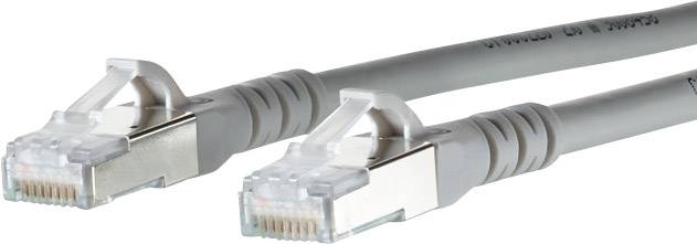 Dva šedé ethernetové kabely s konektory RJ-45 na obou koncích, používané pro síťové připojení a přenos dat.