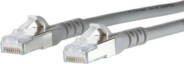 Metz Connect 130845B533-E RJ45 síťové kabely, propojovací kabely CAT 6A S/FTP 25.00 m šedá s ochranou 1 ks