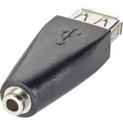 Adaptér USB 2.0, A/jack konektor 3,5 mm, černý
