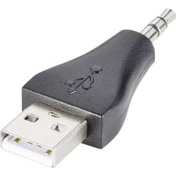 Adaptér USB 2.0, A/jack konektor 3,5 mm, černý