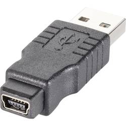 Adaptér USB 2.0, A /Mini-B, černý