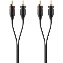 Cinch audio prepojovací kábel Belkin F3Y098bt2M, 2 m, čierna