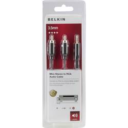 Cinch / jack audio kabel Belkin F3Y116bt1M, 1 m, černá