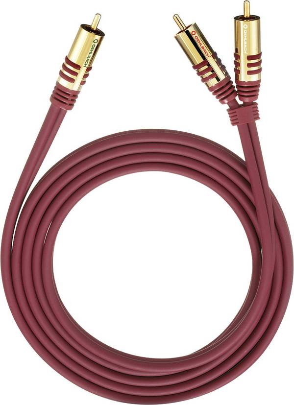 <br>  Oehlbach<br>  20562<br>  cinch<br>  audio<br>  Y kabel<br>  [2x cinch zástrčka - 1x cinch zástrčka]<br>  2.00 m<br>  červená<br>  pozlacené kontakty<br>