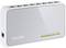 Ethernetový switch TP-LINK TL-SF1008D s osmi porty, kompaktní a bílý, určený pro síťové propojení více zařízení.