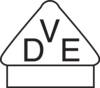 Trojúhelníkový štít s písmeny 'D', 'V', 'E'.