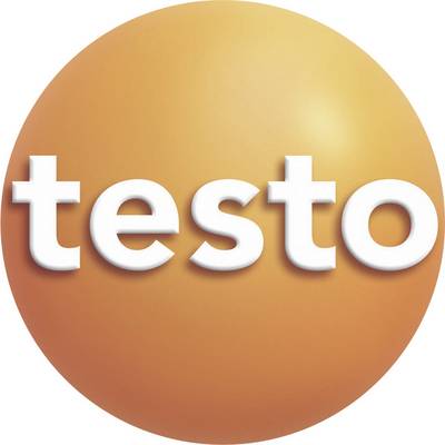 Obrázek zobrazuje oranžové logo s bílým nápisem 'testo'.
