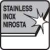 Stylizovaná hvězda vedle nápisu 'NEREZOVÁ INOX NIROSTA' v obdélníku.