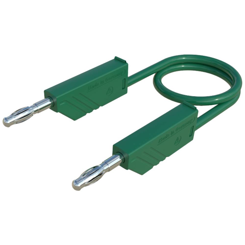 SKS Hirschmann CO MLN 150/1 měřicí kabel lamelová zástrčka 4 mm lamelová zástrčka 4 mm 1.50 m zelená 1 ks