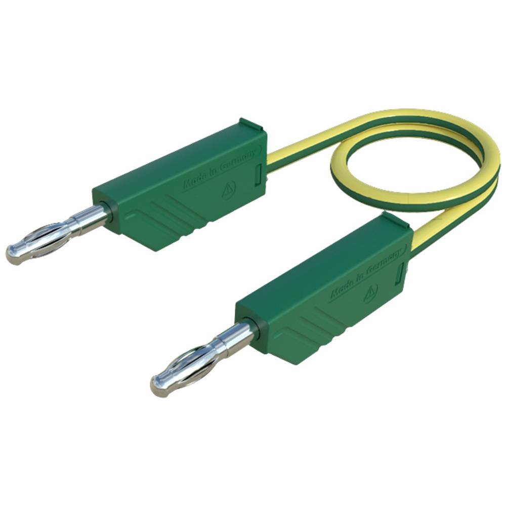 SKS Hirschmann CO MLN 150/2,5 měřicí kabel lamelová zástrčka 4 mm lamelová zástrčka 4 mm 1.50 m žlutá, zelená 1 ks