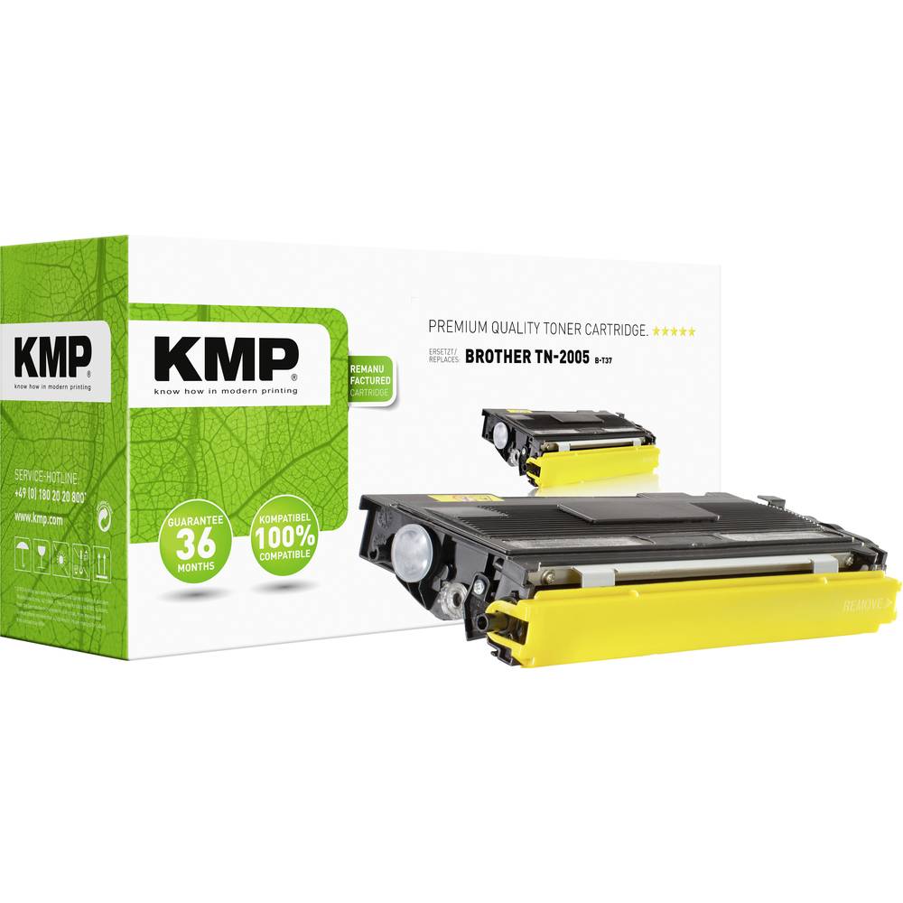KMP náplň do tiskárny náhradní Brother TN-2005, TN2005 kompatibilní černá 5000 Seiten B-T37