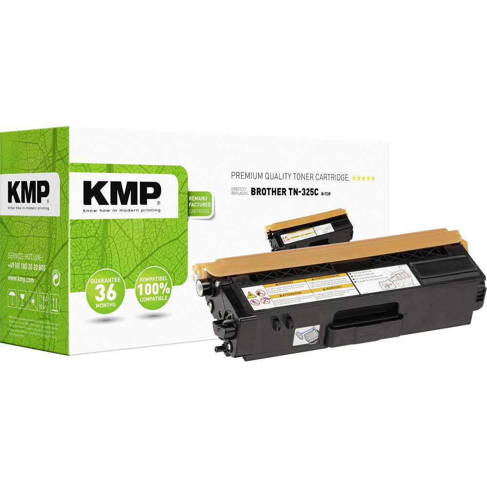 KMP náplň do tiskárny náhradní Brother TN-325C, TN325C kompatibilní azurová 3500 Seiten B-T39