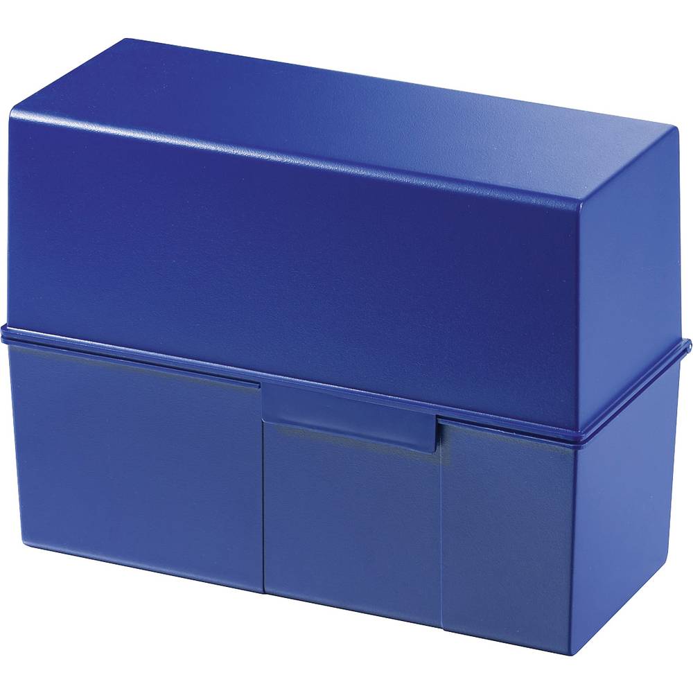 HAN Karteikasten 975-14 kartotéční box modrá max. počet karet: 500 karet DIN A5 na šířku víko lze použít jako další nosí