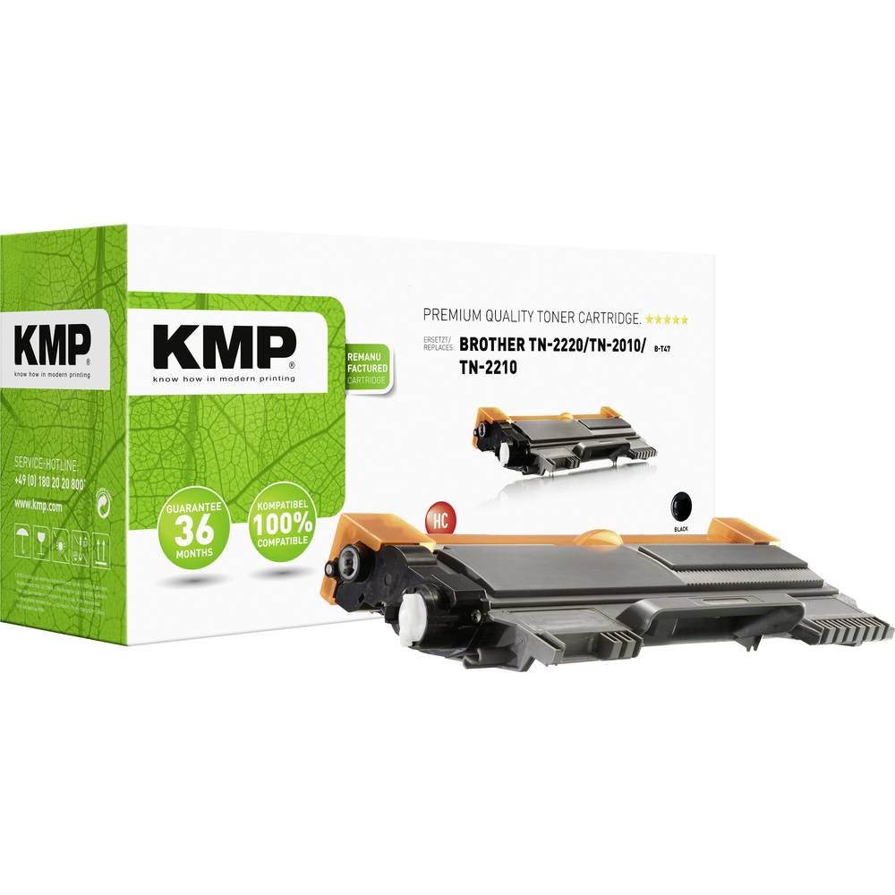 KMP náplň do tiskárny náhradní Brother TN-2010, TN-2210, TN-2220, TN2010, TN2210, TN2220 kompatibilní černá 2600 Seiten