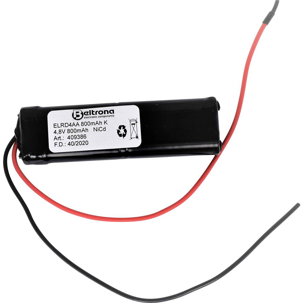 akumulátor do nouzových světel Beltrona N/A ELRD4AA800, s kabelem, 800 mAh, 4.8 V