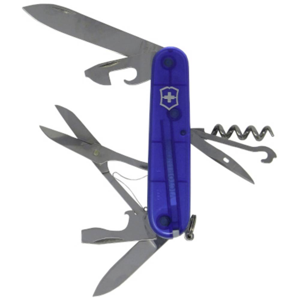 Victorinox Climber 1.3703.T2 švýcarský kapesní nožík počet funkcí 14 modrá (transparentní)