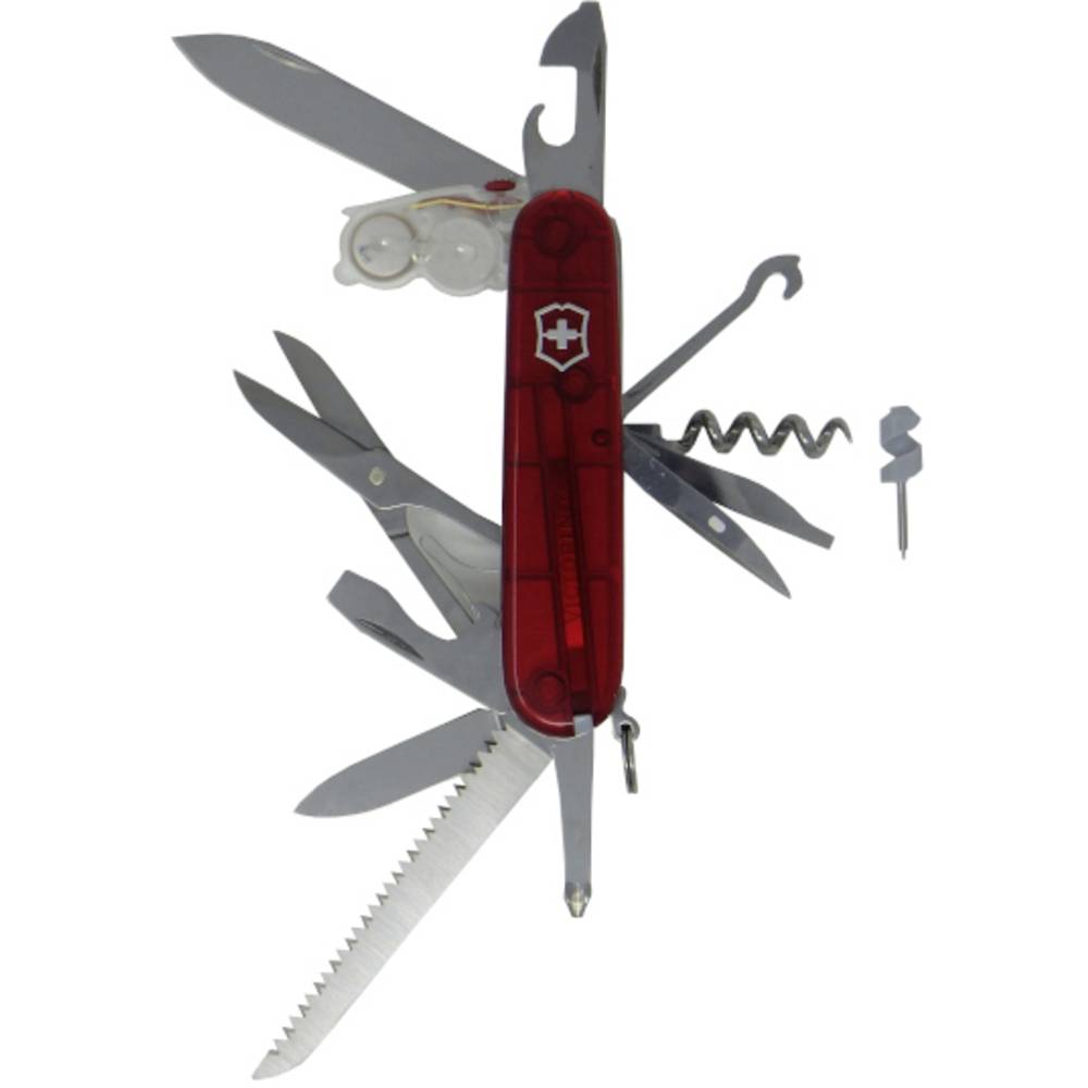Victorinox Huntsman Lite 1.7915.T švýcarský kapesní nožík počet funkcí 21 červená (transparentní)