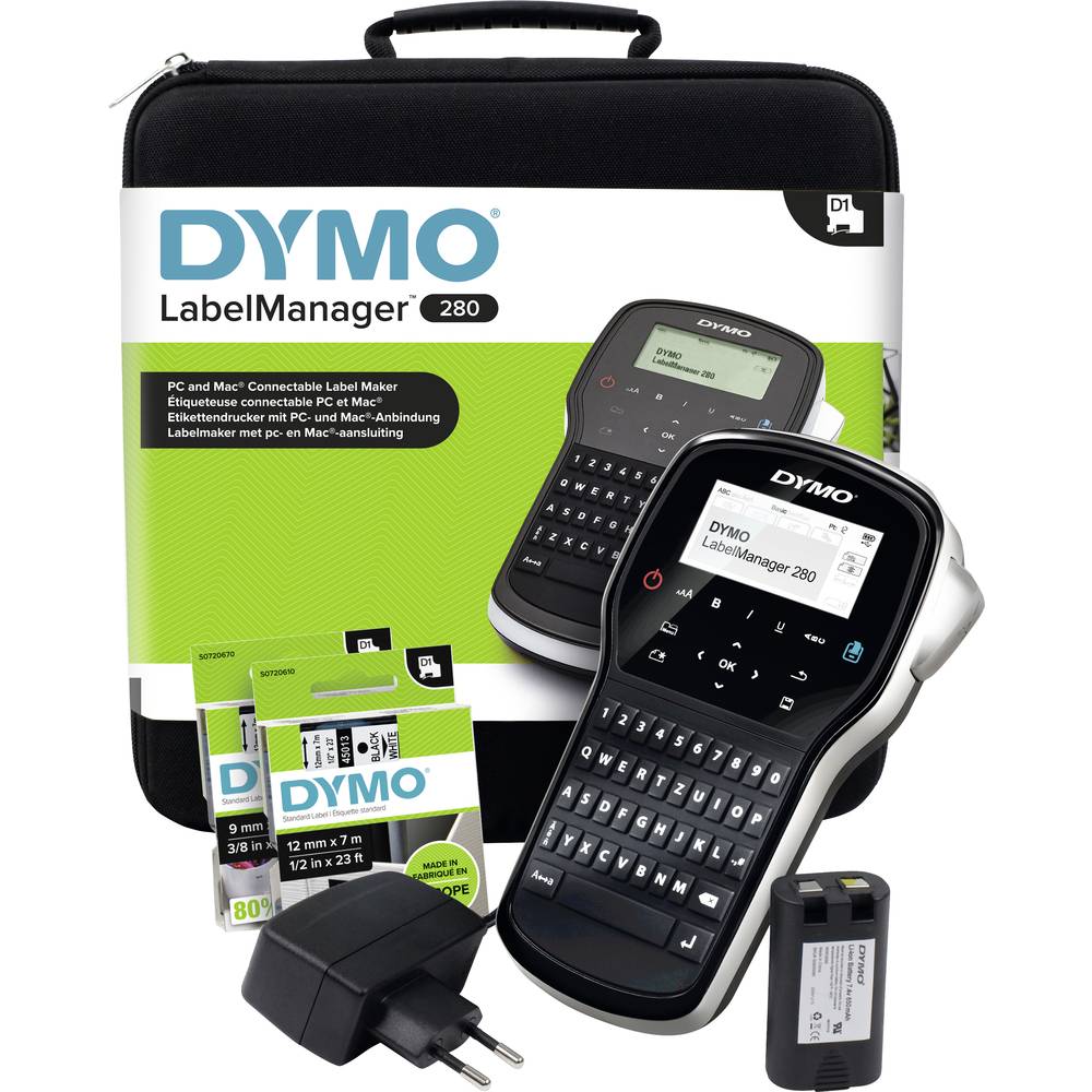 DYMO LabelManager 280 Kit štítkovač vhodné pro pásky: D1 6 mm, 9 mm, 12 mm