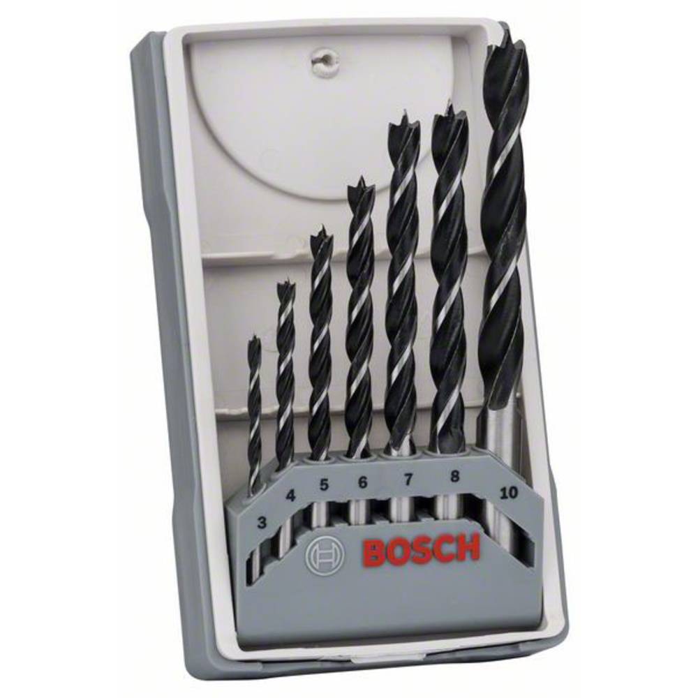 Bosch Accessories 2607017034 sada spirálových vrtáků do dřeva 7dílná 3 mm, 4 mm, 5 mm, 6 mm, 7 mm, 8 mm, 10 mm válcová s